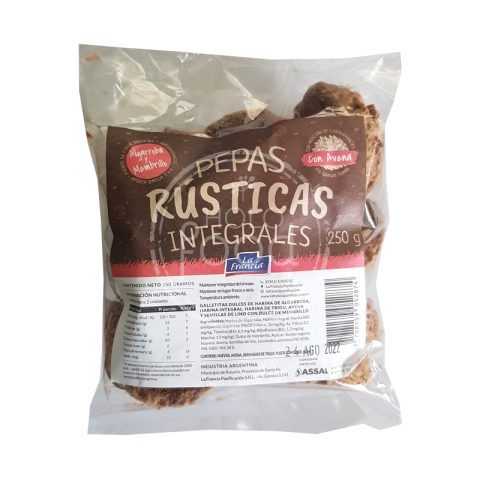 Pepas rústicas - Integrales de Algarroba y Membrillo (250 gr)